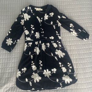 ANTHROPOLOGIE Isabella Sinclair Black Button Down Embroidered Dress S Small